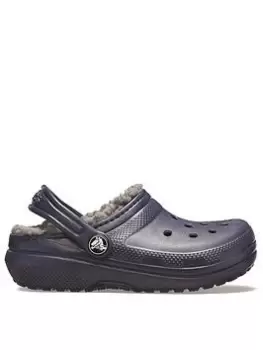 Image of Crocs Classic Lined Clog, Navy, Size 3 Older