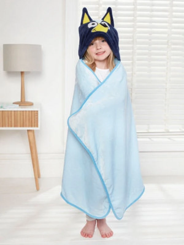Image of Bluey Hooded Towel Blue VM8ZG Unisex
