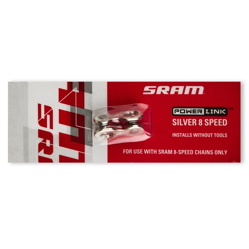 Image of SRAM Powerlink Silver Chain Connector - 8 Speed Silver One Size