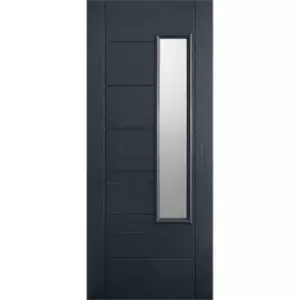 Image of Newbury External Glazed Anthracite Grey GRP 1 Lite Door - 813 x 2032mm