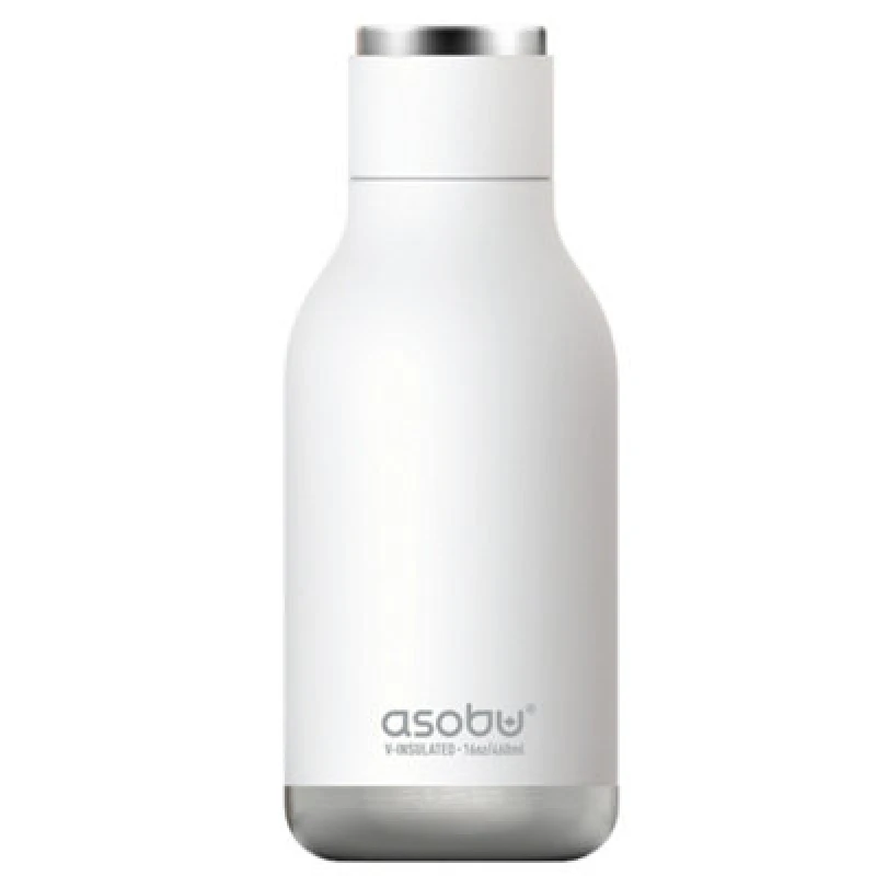 Image of asobu Urban Insulated & Double Walled Stainless Steel Bottle White 473ml White