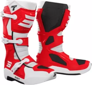 Image of Shot Race 6 Motocross Boots, white-red, Size 43, white-red, Size 43