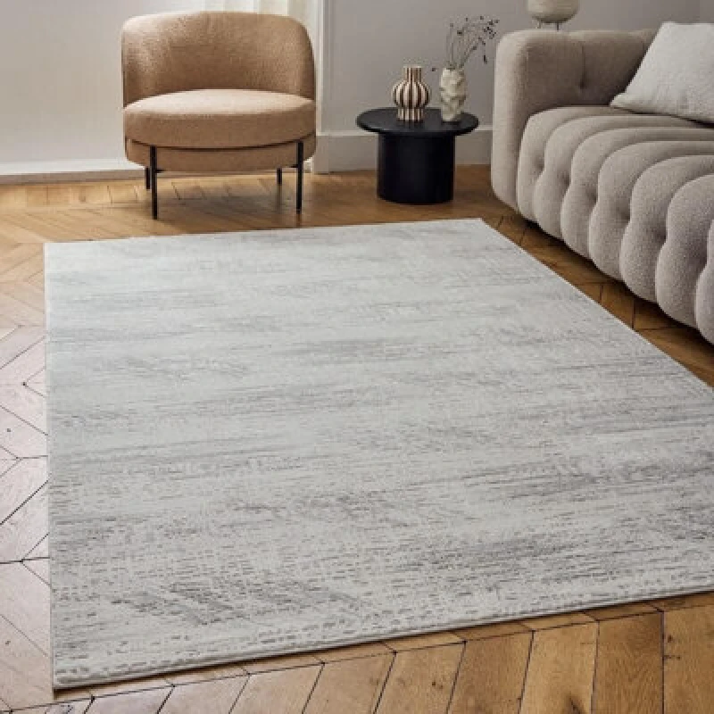 Image of THE RUGS Carmel Modern Area Rugs & Runners Abstract Design Soft Pile in Grey Size: 160cm x 230cm Grey Unisex 160cm x 230 cm