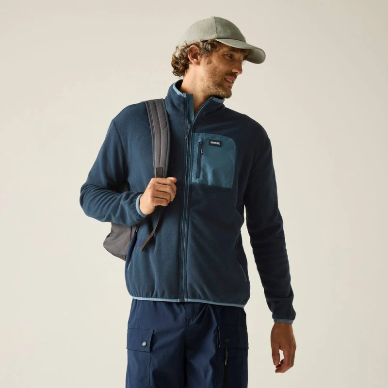 Image of Regatta Mens Frankie Full Zip Fleece in Navy Size: XL Navy Male XL