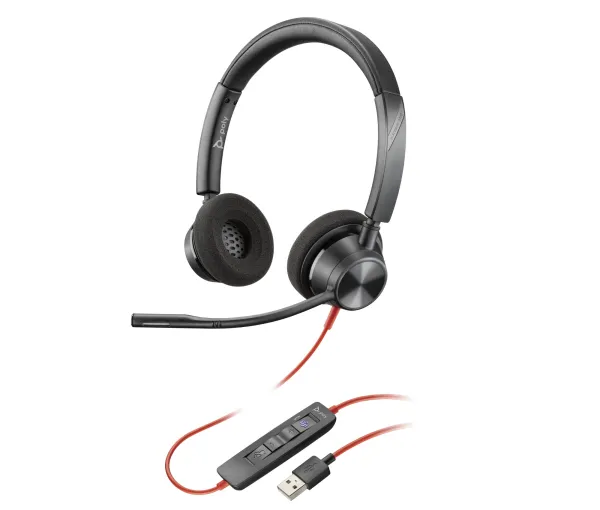 Image of POLY Blackwire 3320-M Microsoft Teams Certified USB-A Stereo Headset. Product type: Headset. Connectivity technology: Wired. Recommended usage: Office