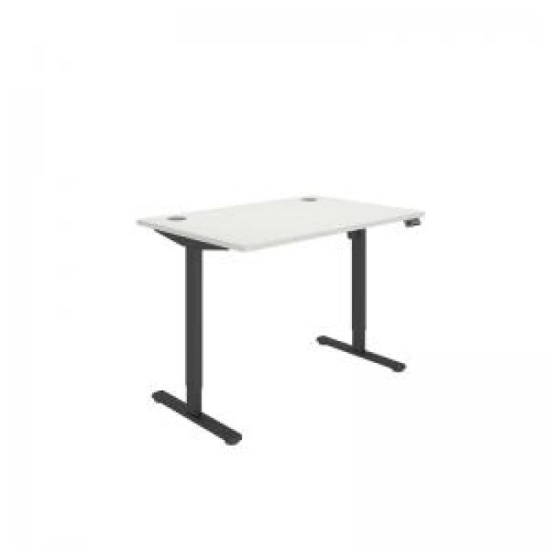 Image of Astin Economy Single Motor Sit/Stand Desk 1200x800x705-1220mm Arctic White/Black KF800004