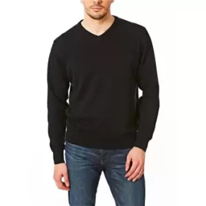 Image of Castle Point V Neck Sweatshirt Mens - Black