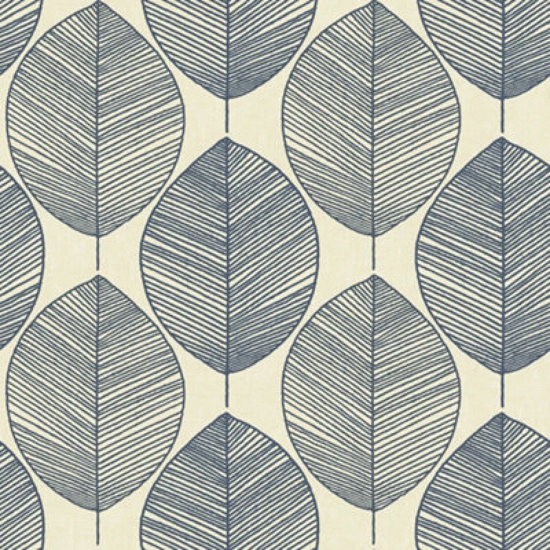 Image of Arthouse Leaves Wallpaper Blue