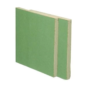Image of Gyproc Moisture Resistant Square edge Plasterboard (L)1.2m (W)0.6m (T)12.5mm