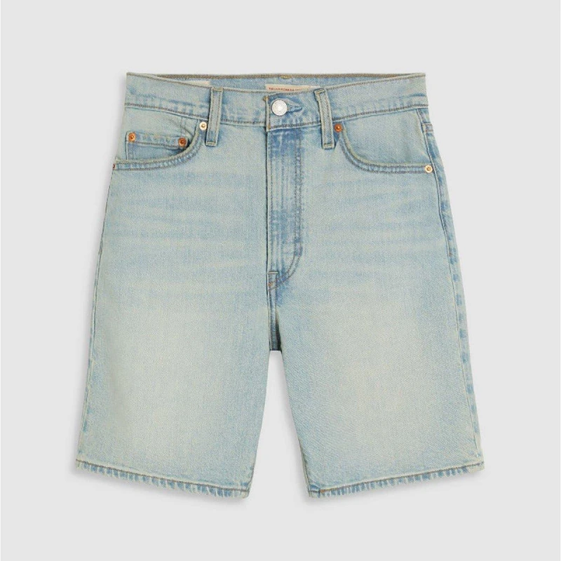 Image of Levis Womens Baggy Denim Shorts Roll It Up Cln female 30 L32