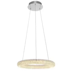 Image of Ceiling Pendant Light Clear Crystal & Chrome Plate 24W LED Bulb Included