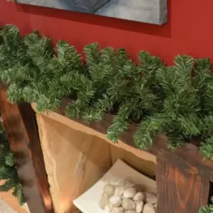 Image of 2 Pack 270cm (9ft) x 20cm Imperial Pine Christmas Garland Decoration Plain Green