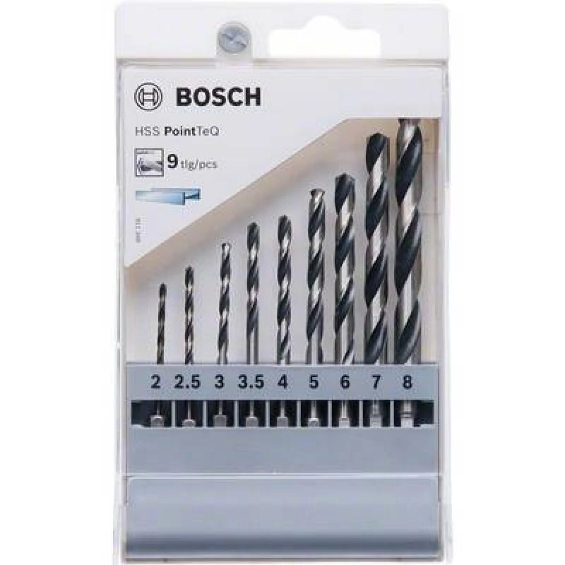 Image of Bosch Accessories Bosch Accessories 2607002826 PointTeQ 9 Piece Twist drill bit set 2607002826