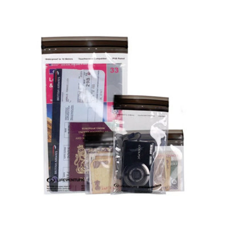 Image of Lifeventure Loc Top Waterproof Valuables Storage Bags 3 Pack