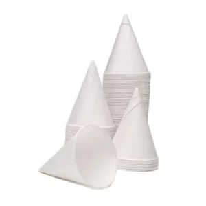 Image of Water Cones Disposable 4oz 114ml White Ref ACPACC04 [Pack 5000]