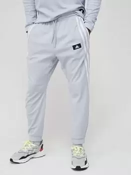 Image of adidas Future Icons 3-Stripe Travel Pants - Grey, Size S, Men