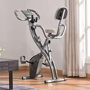 Image of Homcom 2-In-1 Upright Exercise Bike Fitness Home Grey