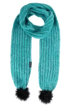 Image of 'Hedy Lux' Winter Scarf with Faux Fur Poms Poms