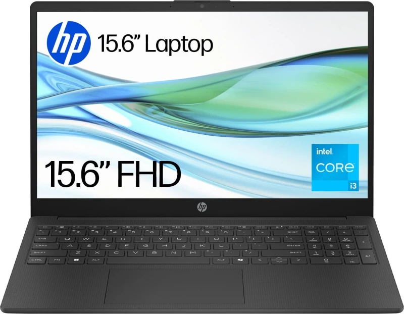Image of HP 15-fd0059na 15.6" Laptop - Intel Core i3, 128GB UFS, 8GB RAM - Black
