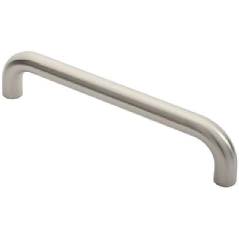 Image of Loops Round D Bar Pull Handle 325 x 25mm 300mm Fixing Centres Satin Steel Metallics unisex
