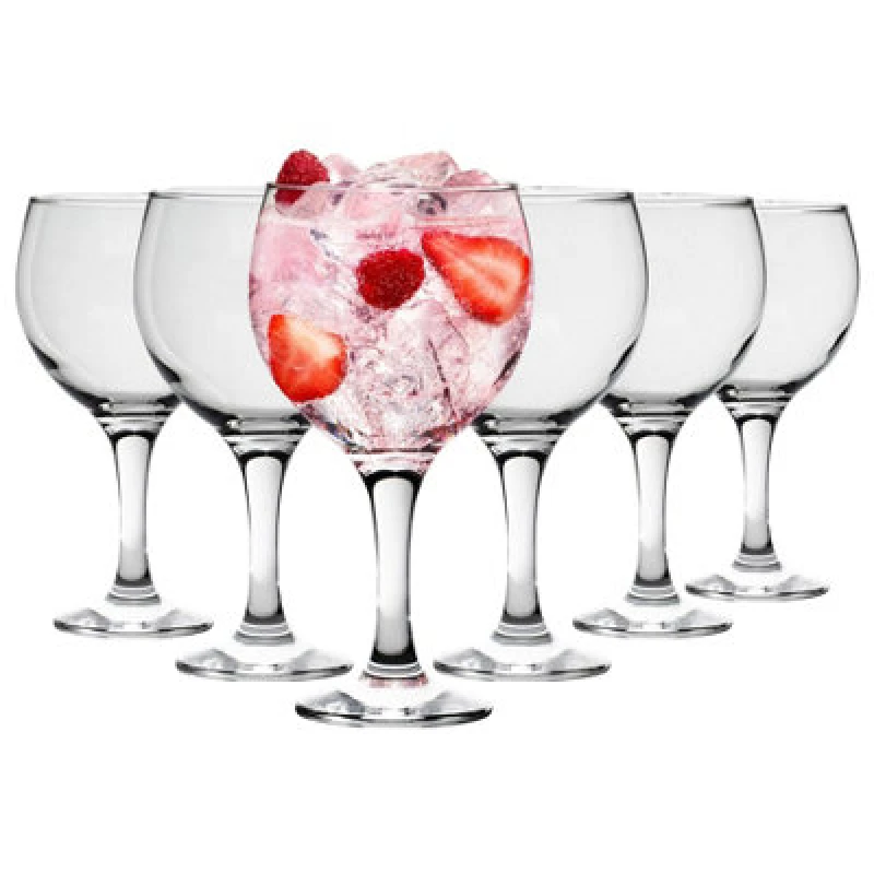 Image of LAV Misket Gin & Tonic Glasses - 645ml - Clear - Pack of 6 Clear unisex