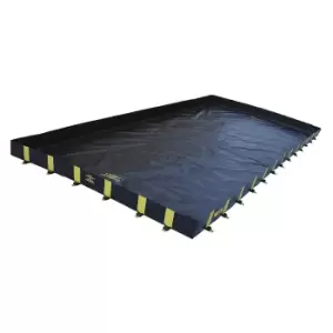 Image of Justrite QuickBerm XT rigid lock folding tray, with Rigid-Lock, drive-through, collection capacity 22187 l