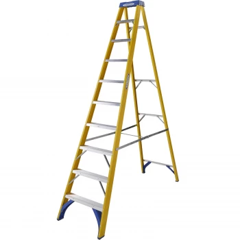 Image of Werner Fibreglass Step Ladder - 10 Tread