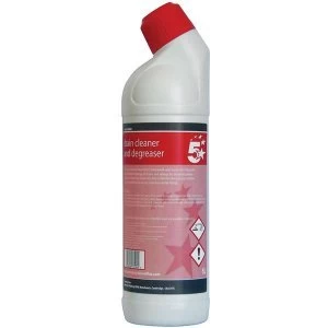 Image of 5 Star Facilities 1 Litre Drain Cleaner and Degreaser