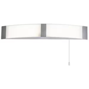 Image of Luminosa Bathroom Wall Lamp c, w Shaver Socket & Pull Switch, 1 x 10W LED, 4000K, 900lm, IP44, Polished Chrome, 3yrs Warranty
