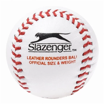 Image of Slazenger Match Leather Baseball - White