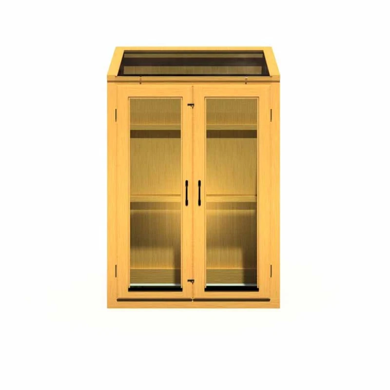 Image of Shires Heydon 3 x 2 Double Door Greenhouse - Timber - L59 x W105 x H157.7cm in Light Brown Light Brown Unisex