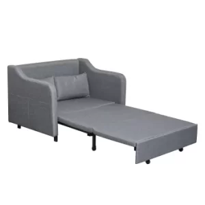 Image of HOMCOM Modern Two Seater Sofa Convertible Sleeper Sofa Bed w/ Armrest Living Room
