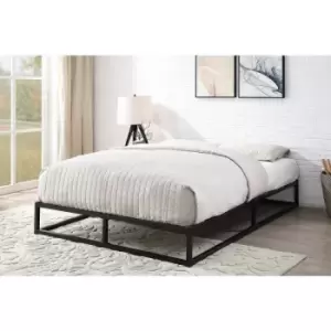 Image of Amersham Low Platform Black Metal King Size Bed Frame 5ft - Black