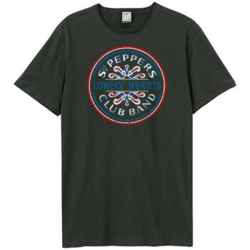 Image of Amplified Amplified Men Sgt. Peppers The Beatles T-Shirt in Charcoal Size: X-Small Charcoal XS Male 5063527284129