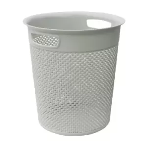 Image of JVL 12L Droplette Waste Paper Bin - Ice Grey