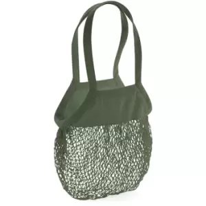 Image of Organic Cotton Mesh Grocery Bag (One Size) (Olive Green) - Westford Mill