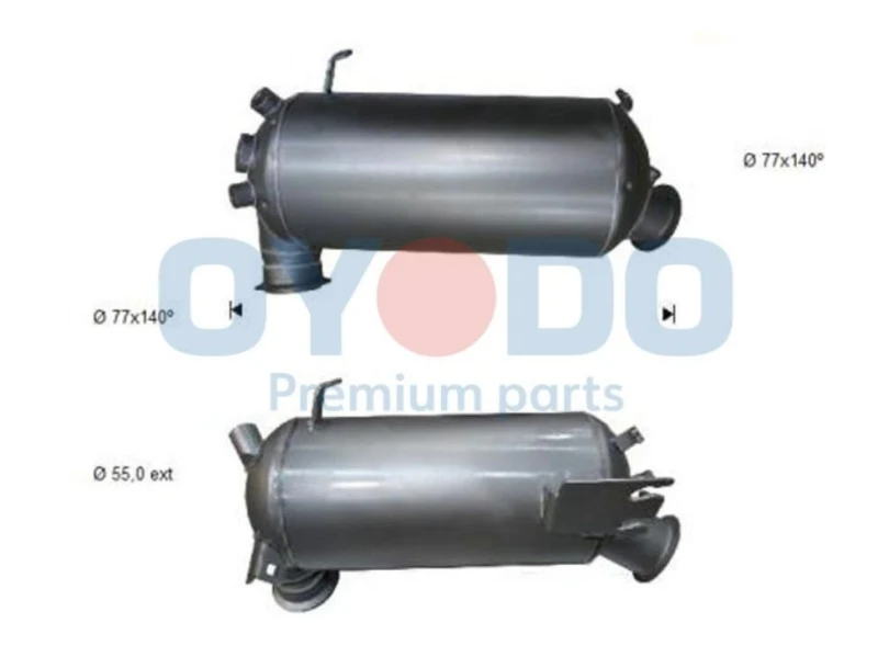 Image of Oyodo 20N0047-OYO Particulate Filter with mounting parts Soot-/ Particle Filter,exhaust system (1256)