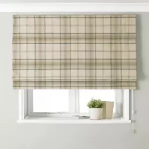 Image of Aviemore Natural Roman Blind Beige, Brown and Black