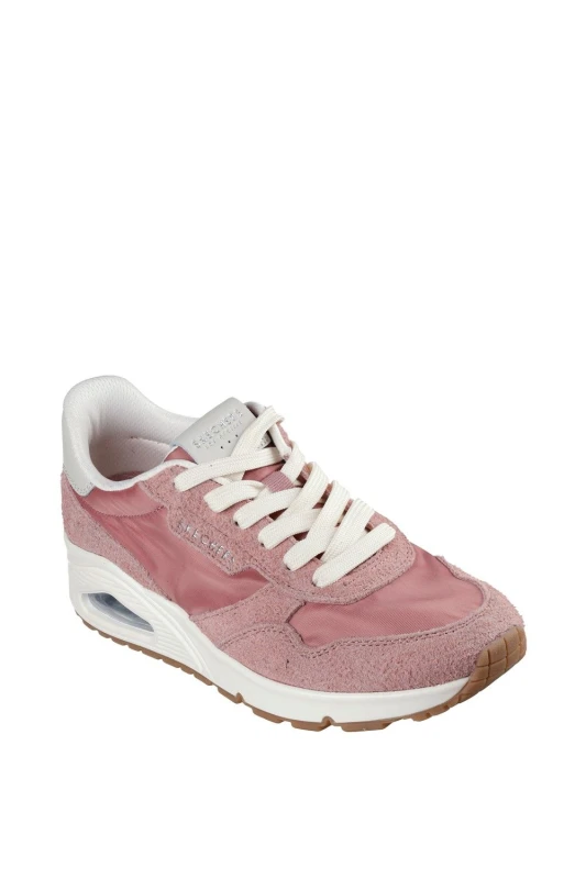 Image of Skechers Womens Uno Vintage Dayz Trainers in Rose Size: 5 Rose Female 5