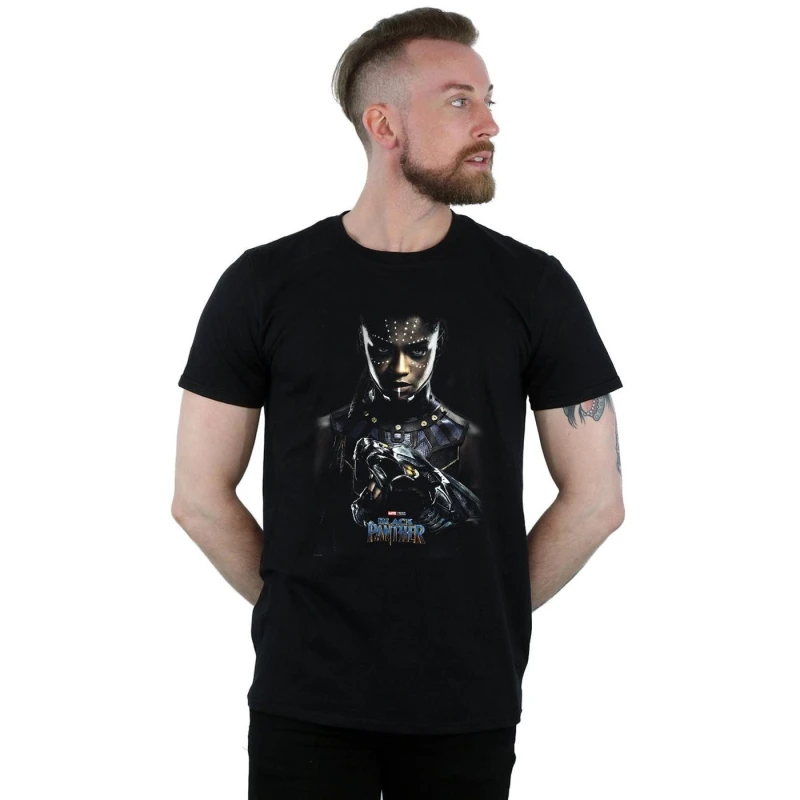 Image of Marvel Marvel Men Black Panther Shuri Poster T-Shirt Size: Small Black S Male 5057864299649