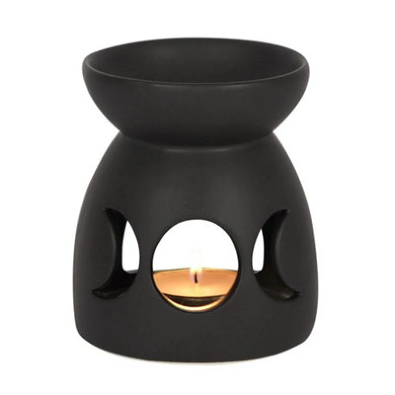 Image of Something Different Something Different Triple Moon Oil Burner in Black One Size Unisex 5059699382138