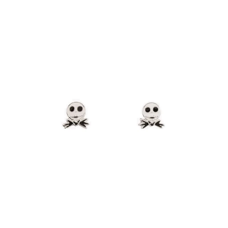 Image of Disney Silver Nightmare Before Christmas Jack Skellington Stud Earrings - F6743