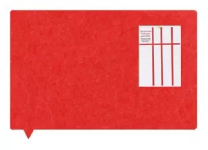 Image of MagiShape Speech bubble board 100x80cm Red