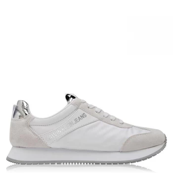 Image of Calvin Klein Jeans Jill Low Top Trainers - White/Silver