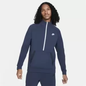 Image of Nike Sportswear Mens Modern 1/2-Zip Fleece Top - Blue