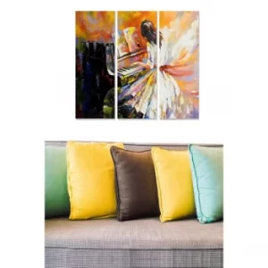 Image of MDF106224 Multicolor Decorative MDF Painting (3 Pieces)