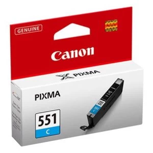 Image of Canon CLI551 Cyan Ink Cartridge