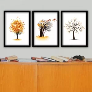 Image of 3SC149 Multicolor Decorative Framed Painting (3 Pieces)