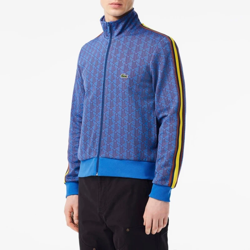 Image of Lacoste Paris Zip-Up Jacquard Track Jacket - Multi Multi S