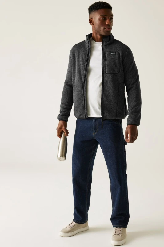 Image of Regatta Regatta Men Barlee Full-Zip Insulating Active Fleece in Jet Black Size: Medium Jet Black M Male 5063516102915